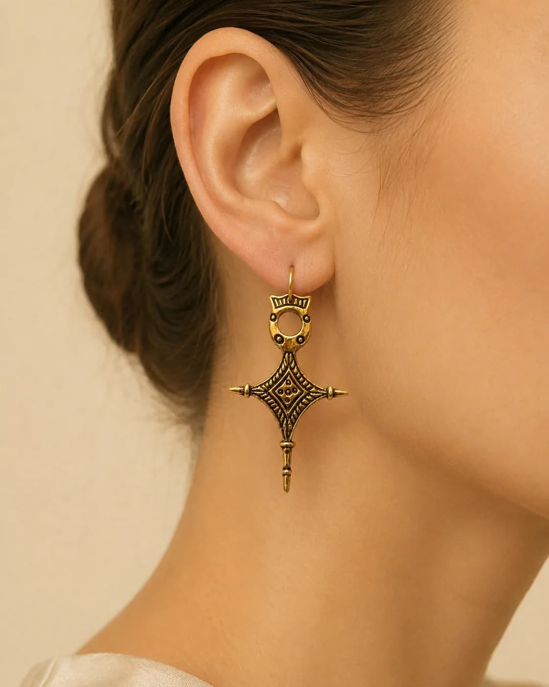 Earings 1 on model