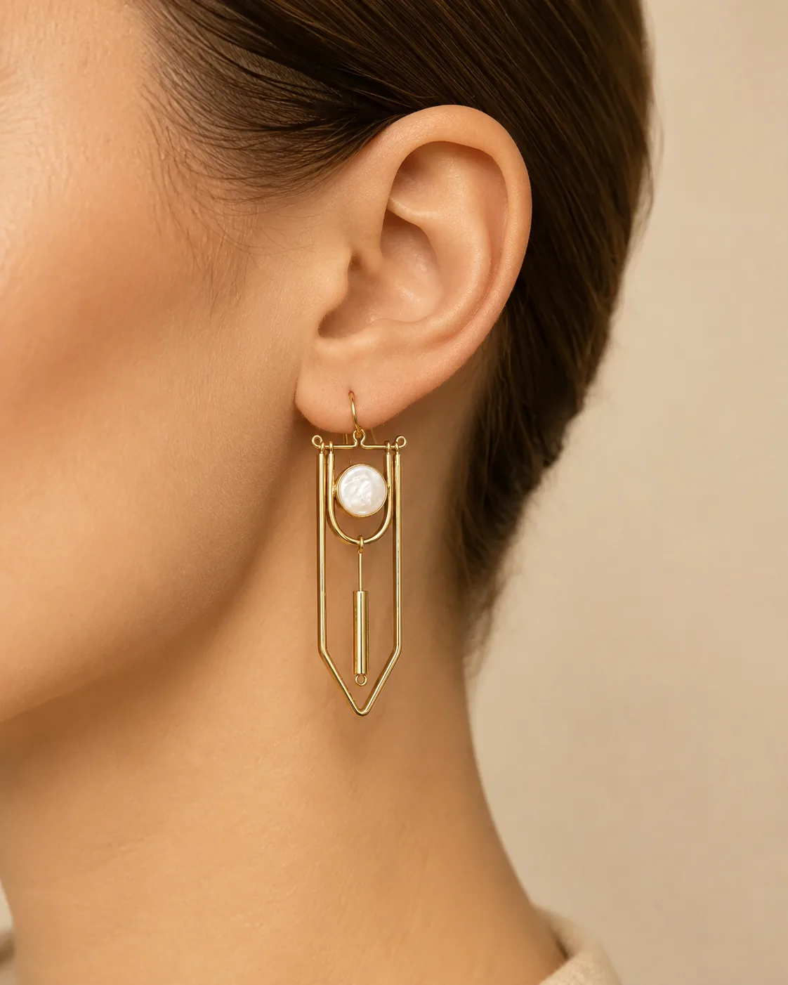 Elegant Earings on model