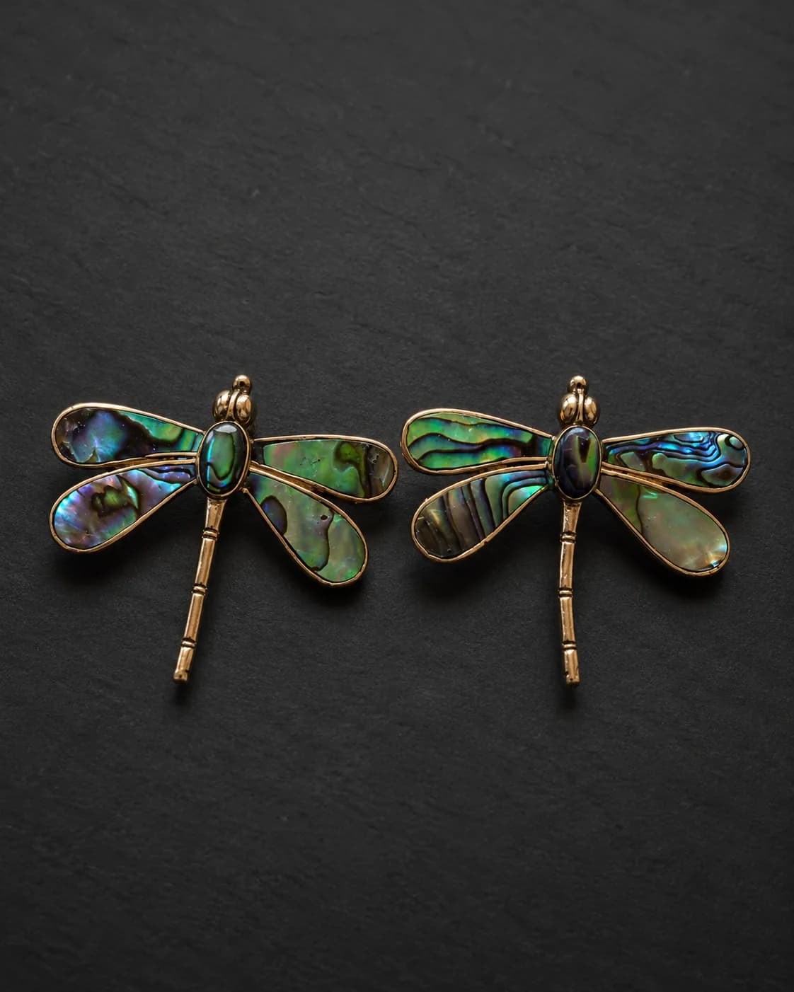 Dragonfly Earrings on model