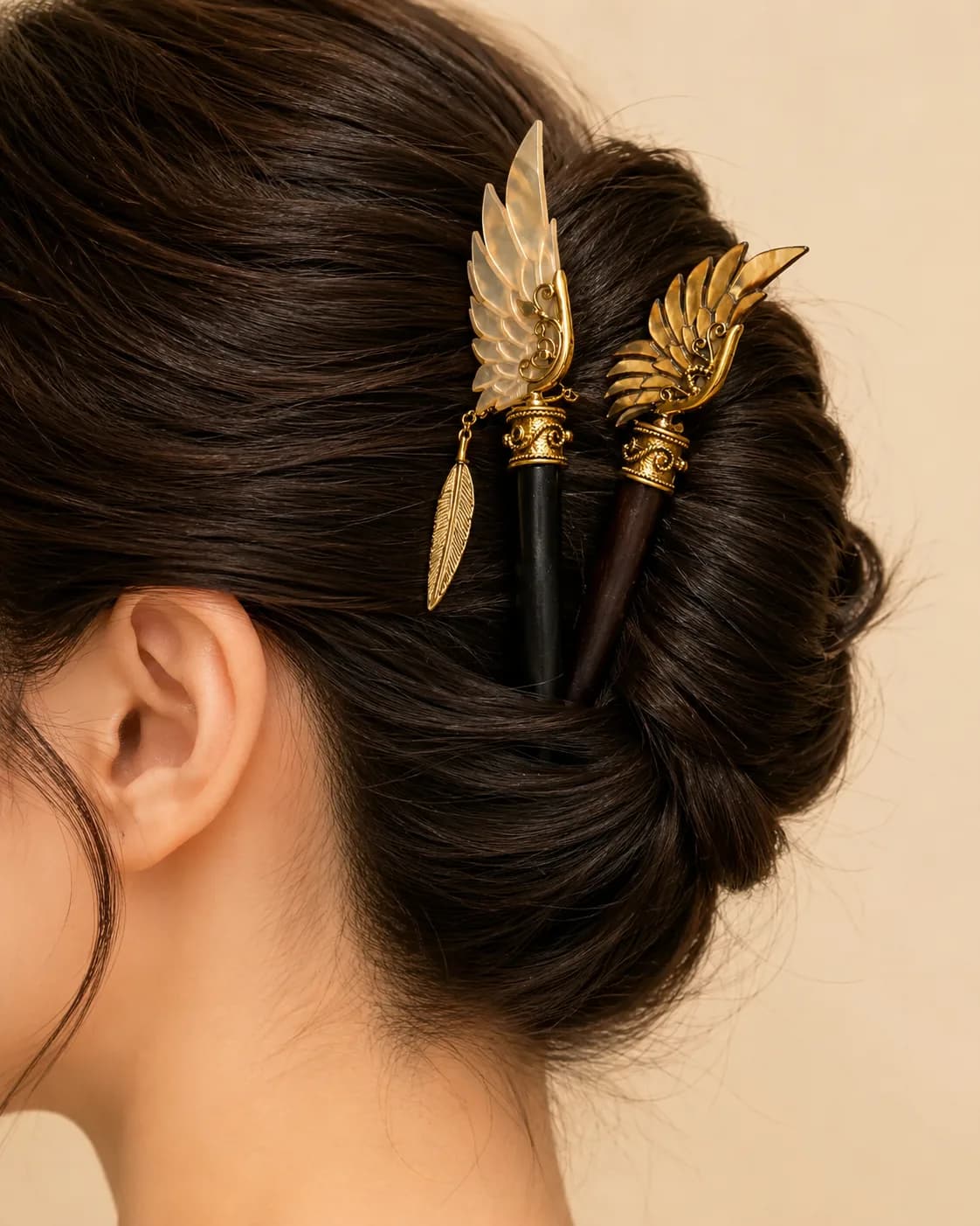 Hairstick 1 on model
